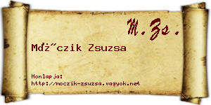 Móczik Zsuzsa névjegykártya